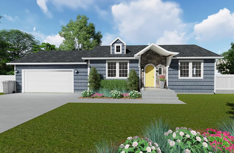 Country French House Plan Front of Home - Blaylock Cottage Home 172D-0020 - Search House Plans and More