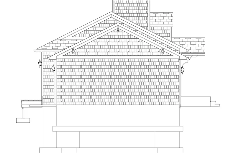 Country French House Plan Left Elevation - Blaylock Cottage Home 172D-0020 - Search House Plans and More