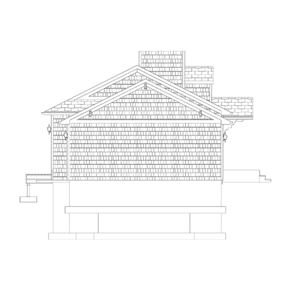 Ranch House Plan Left Elevation - Blaylock Cottage Home 172D-0020 - Search House Plans and More