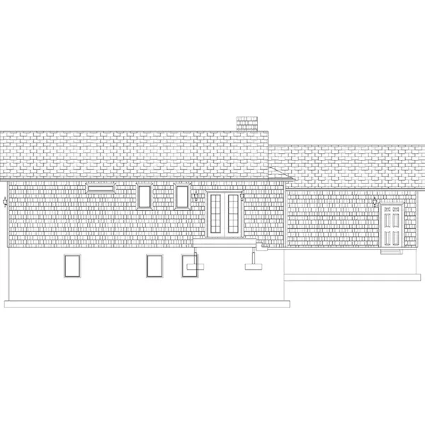 Ranch House Plan Rear Elevation - Blaylock Cottage Home 172D-0020 - Search House Plans and More