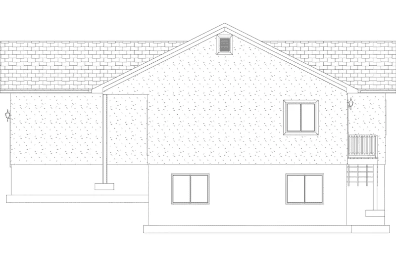 Traditional House Plan Right Elevation - Brynn Ranch Home 172D-0023 - Search House Plans and More