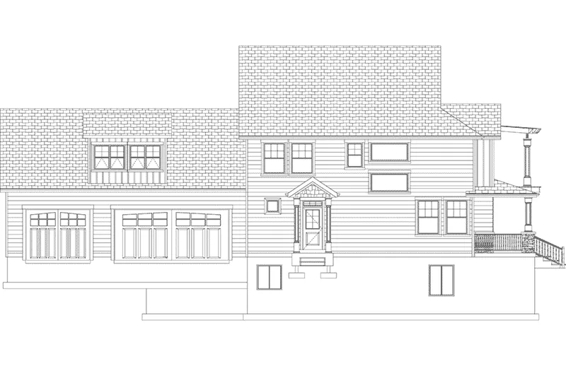 Craftsman House Plan Left Elevation - Calders Cottage Craftsman Home 172D-0024 - Search House Plans and More