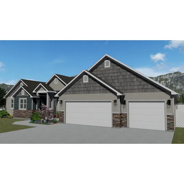 Ranch House Plan Front Photo 04 - Cleverley Craftsman Home 172D-0029 - Search House Plans and More