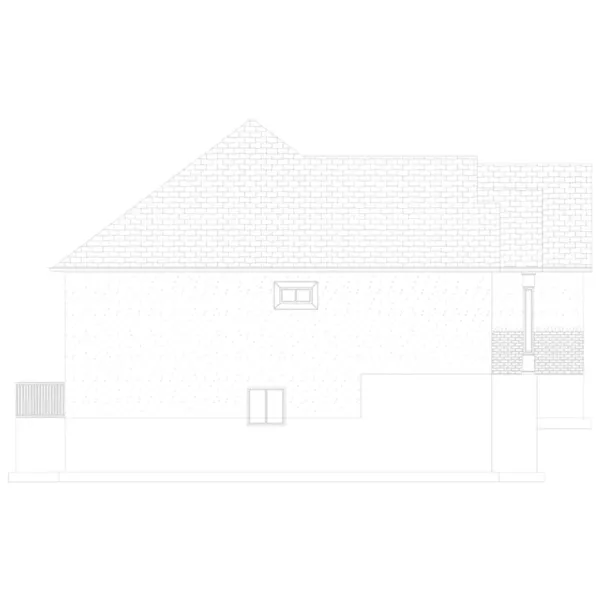 Ranch House Plan Left Elevation - Howlett Lane Ranch Home 172D-0042 - Search House Plans and More