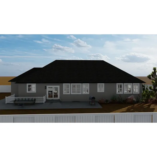 Ranch House Plan Rear Photo 01 - Howlett Lane Ranch Home 172D-0042 - Search House Plans and More