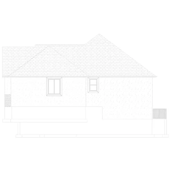 Ranch House Plan Right Elevation - Howlett Lane Ranch Home 172D-0042 - Search House Plans and More