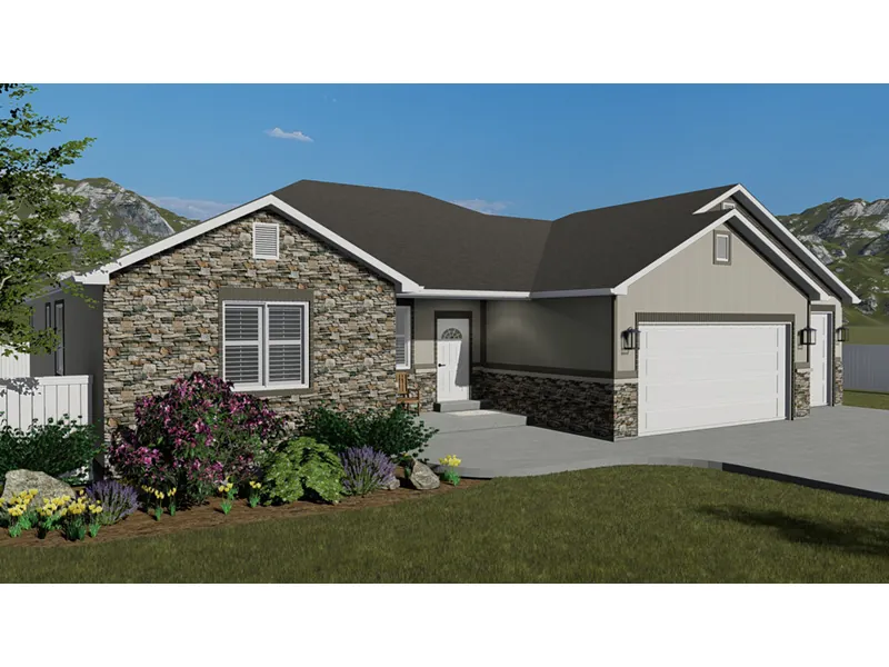 Traditional House Plan Front Photo 02 - Maria Hill Rustic Ranch Home 172D-0045 - Shop House Plans and More