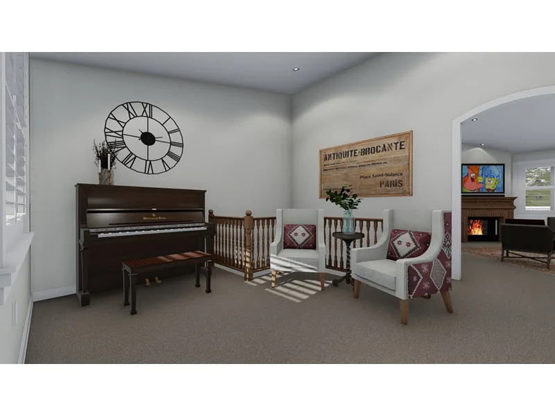 Traditional House Plan Music Room Photo 01 - Maria Hill Rustic Ranch Home 172D-0045 - Shop House Plans and More