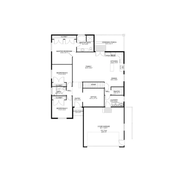 First Floor - Van Wagoner Ranch Home 172D-0051 - Shop House Plans and More