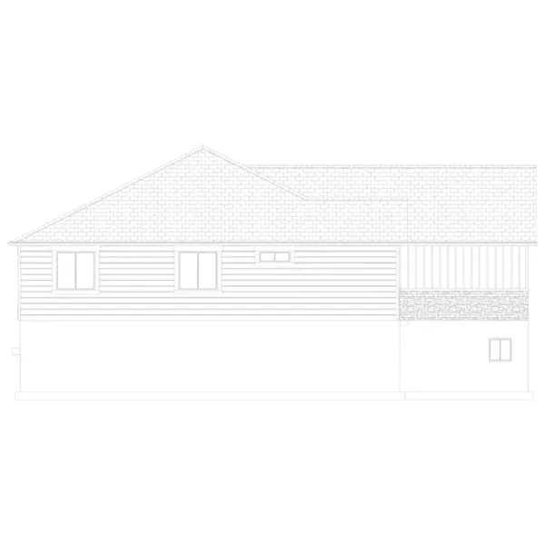 Left Elevation - Van Wagoner Ranch Home 172D-0051 - Shop House Plans and More