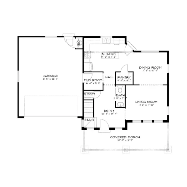 Craftsman House Plan First Floor - 172D-0057 - Shop House Plans and More