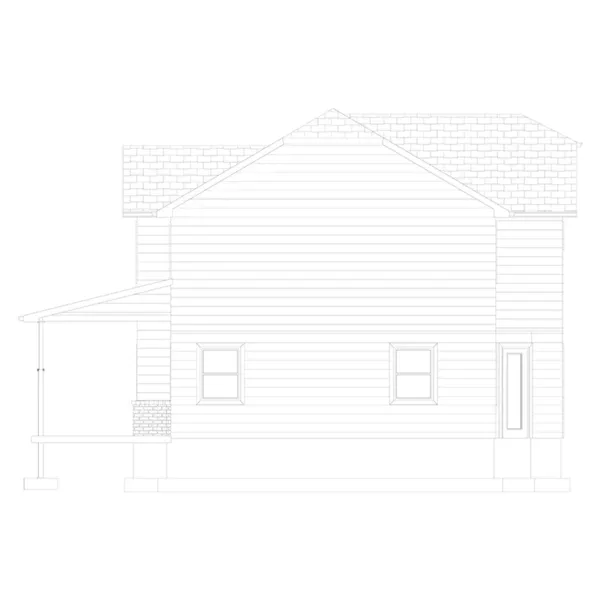 Craftsman House Plan Right Elevation - 172D-0057 - Shop House Plans and More