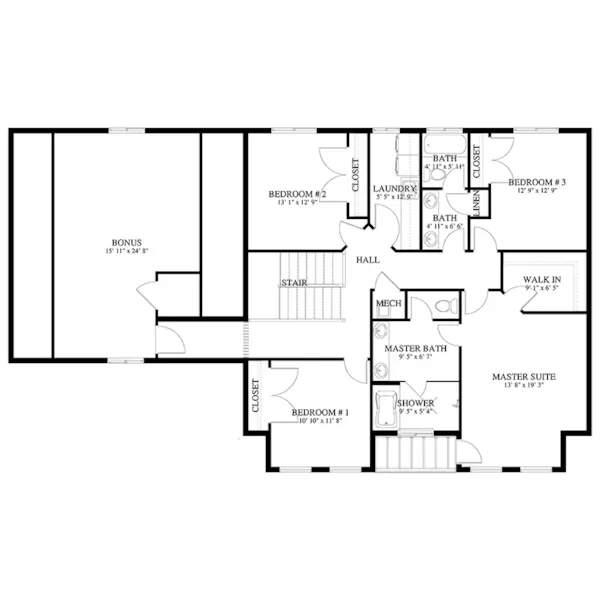 Craftsman House Plan Second Floor - Lesa Craftsman Farmhouse 172D-0059 | House Plans and More