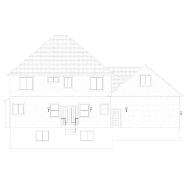 Craftsman House Plan Rear Elevation - Lesa Craftsman Farmhouse 172D-0059 | House Plans and More