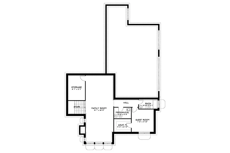 Rustic House Plan Basement Floor - 172D-0061 | House Plans and More