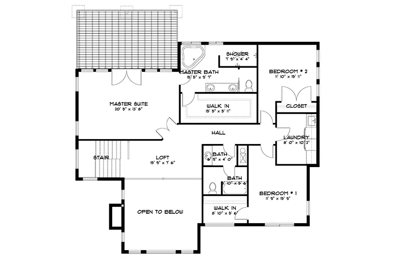 Rustic House Plan Second Floor - 172D-0061 | House Plans and More