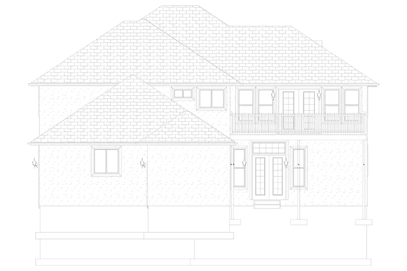 Rustic House Plan Rear Elevation - 172D-0061 | House Plans and More