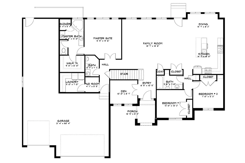 Rustic House Plan First Floor - 172D-0062 | House Plans and More