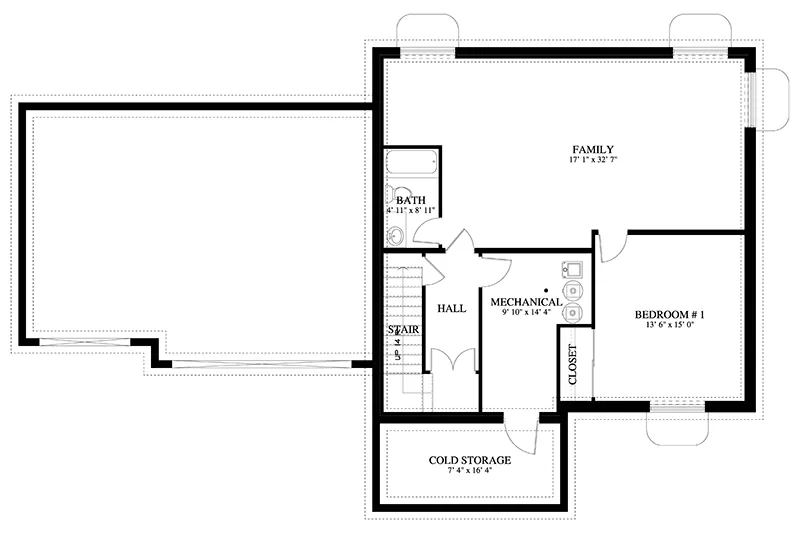 Modern House Plan Basement Floor - 172D-0064 | House Plans and More