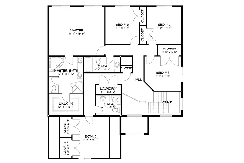 Tudor House Plan Second Floor - 172D-0069 | House Plans and More