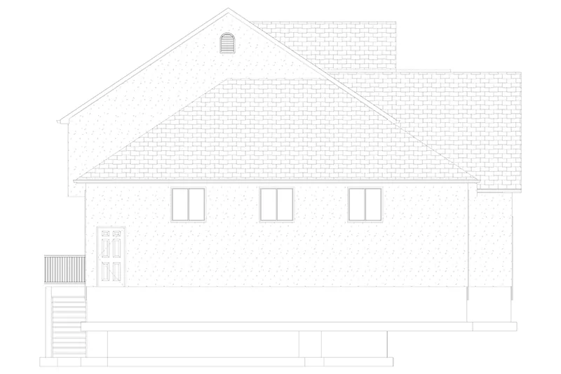 Tudor House Plan Left Elevation - 172D-0069 | House Plans and More