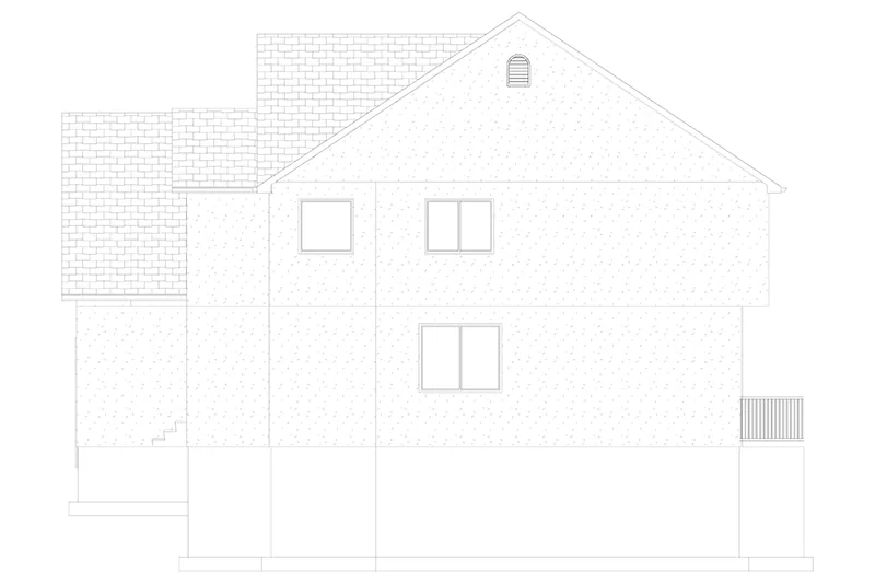 Tudor House Plan Right Elevation - 172D-0069 | House Plans and More