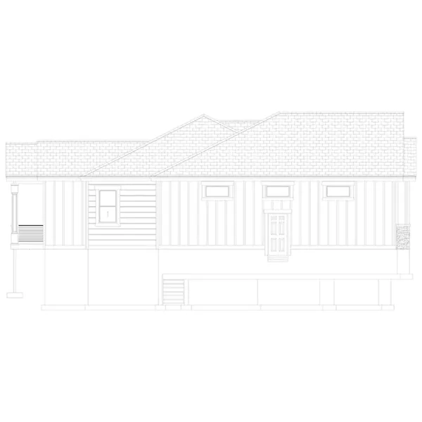 Craftsman House Plan Left Elevation - Meadows Ranch Home 172D-0070 | House Plans and More