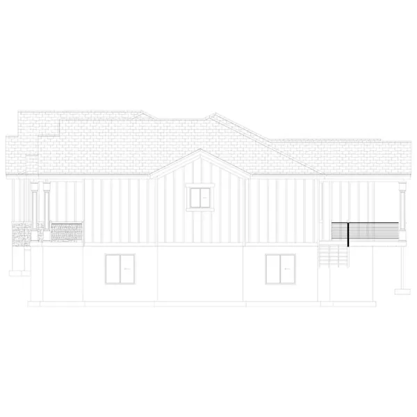 Craftsman House Plan Right Elevation - Meadows Ranch Home 172D-0070 | House Plans and More