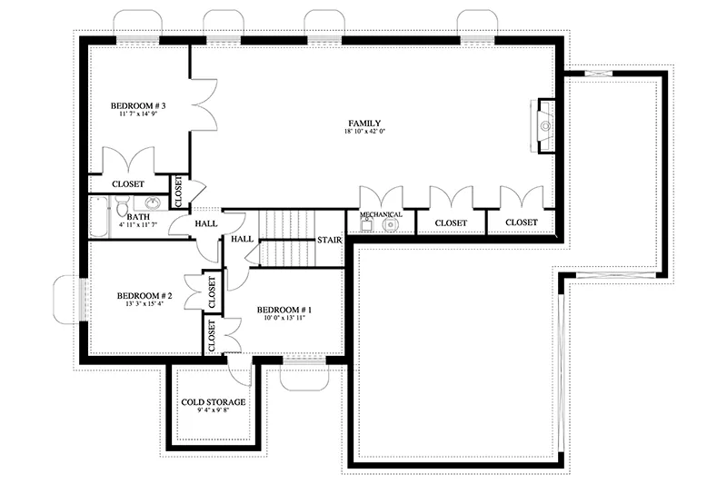 Florida House Plan Basement Floor - 172D-0071 | House Plans and More