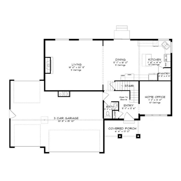 Ranch House Plan First Floor - Ashley Two-Story Home 172D-0077 | House Plans and More