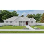 Ranch House Plan Front of House 172D-0156