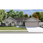 Ranch House Plan Front of House 172D-0158