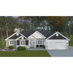 Ranch House Plan Front of House 172D-0211