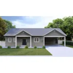 Ranch House Plan Front of House 172D-0221