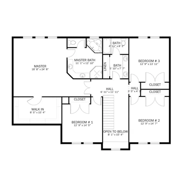 Farmhouse Plan Second Floor - Adams Lane Traditional Home 172S-0001 - Search House Plans and More