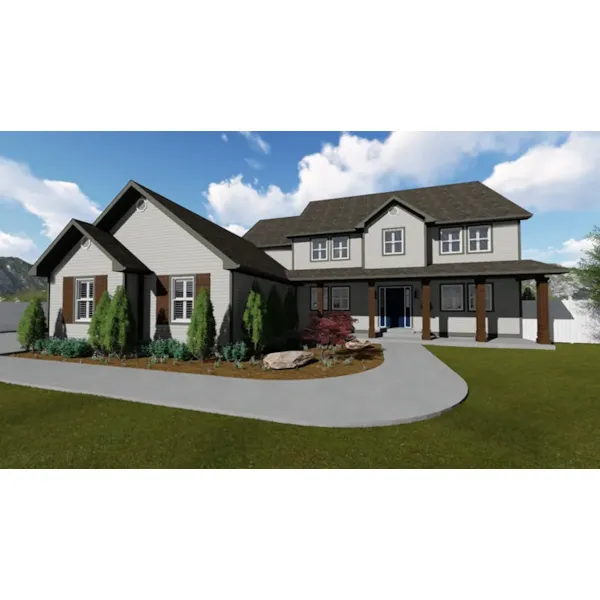 Farmhouse Plan Front of Home - Adams Lane Traditional Home 172S-0001 - Search House Plans and More