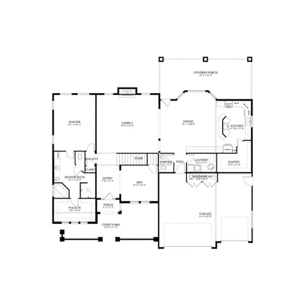 Luxury House Plan First Floor - Bocchino Mediterranean Home 172S-0002 - Search House Plans and More