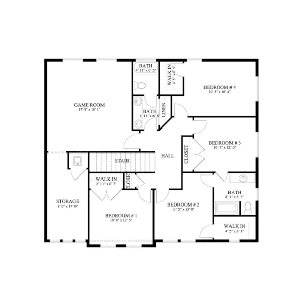 Luxury House Plan Second Floor - Bocchino Mediterranean Home 172S-0002 - Search House Plans and More