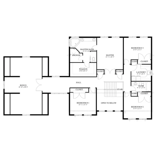 Craftsman House Plan Second Floor - 172S-0007 | House Plans and More