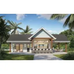 Building Plans Front of House 175D-7506