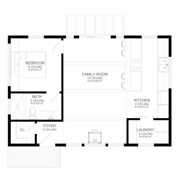 Cabin & Cottage House Plan First Floor - 177D-0001 | House Plans and More