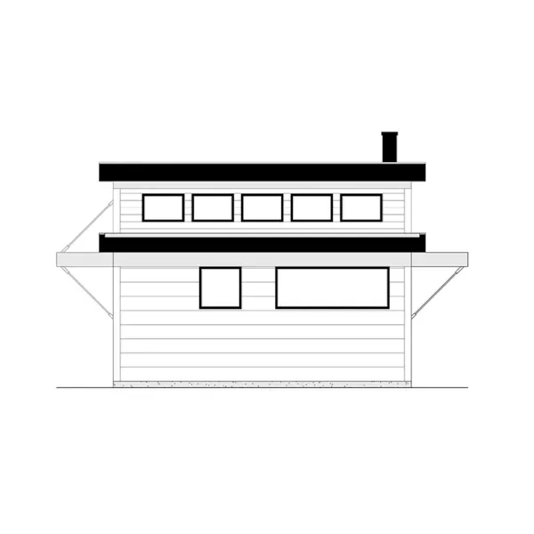 Cabin & Cottage House Plan Left Elevation - 177D-0001 | House Plans and More