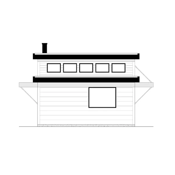 Cabin & Cottage House Plan Right Elevation - 177D-0001 | House Plans and More