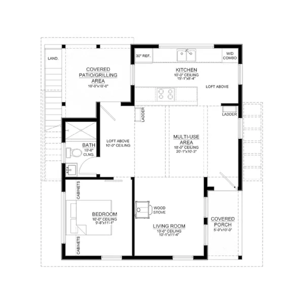 Vacation House Plan First Floor - 177D-0002 | House Plans and More