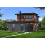 Contemporary House Plan Front of House 177D-0002