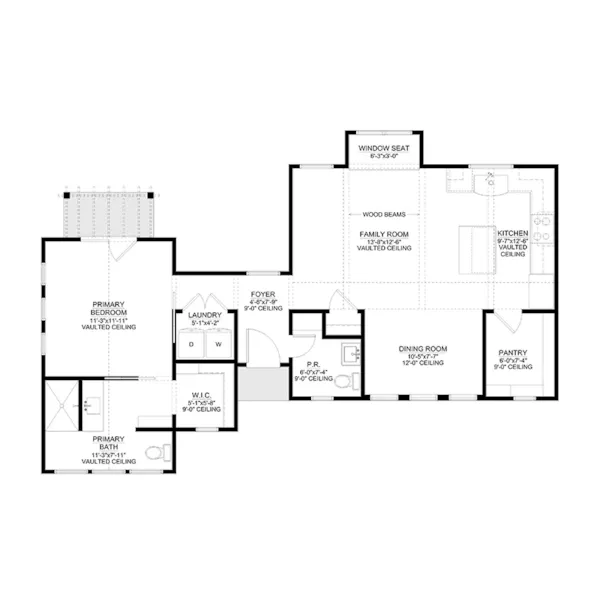 Bungalow House Plan First Floor - 177D-0006 | House Plans and More