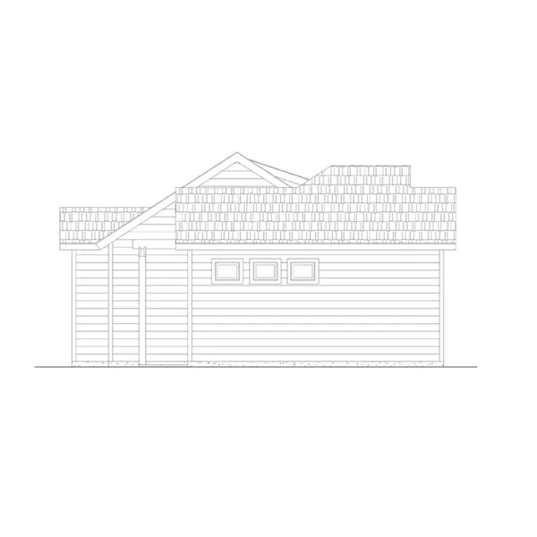 Bungalow House Plan Left Elevation - 177D-0006 | House Plans and More