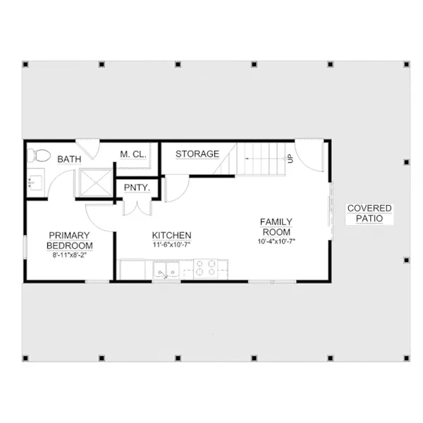 Mountain House Plan First Floor - 177D-0007 | House Plans and More