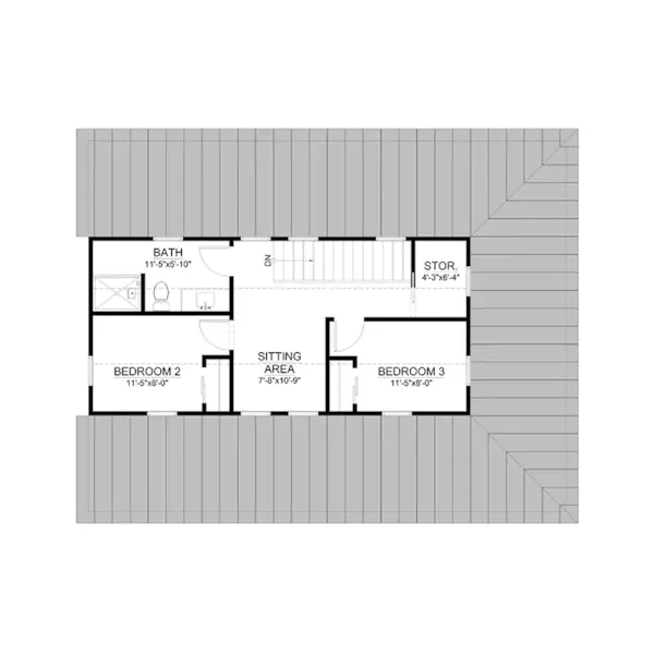 Mountain House Plan Second Floor - 177D-0007 | House Plans and More