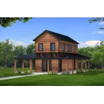 Mountain House Plan Front of Home - 177D-0007 | House Plans and More